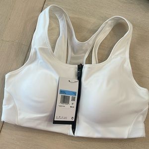White women’s dry fit NIKE sports bra high support